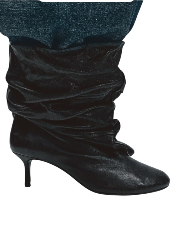 H&M Studio Collection 2026 NWT Heeled Leather Boots in Sz 38 - Picture 4 of 11